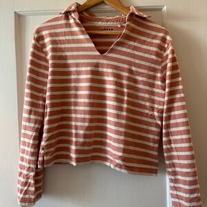 Boden Striped Long Sleeve Polo - like new